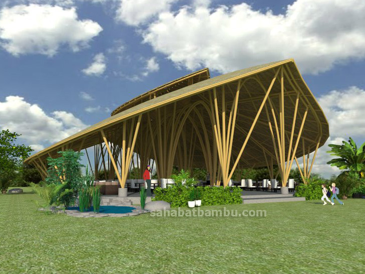 Desain Pendopo Bambu